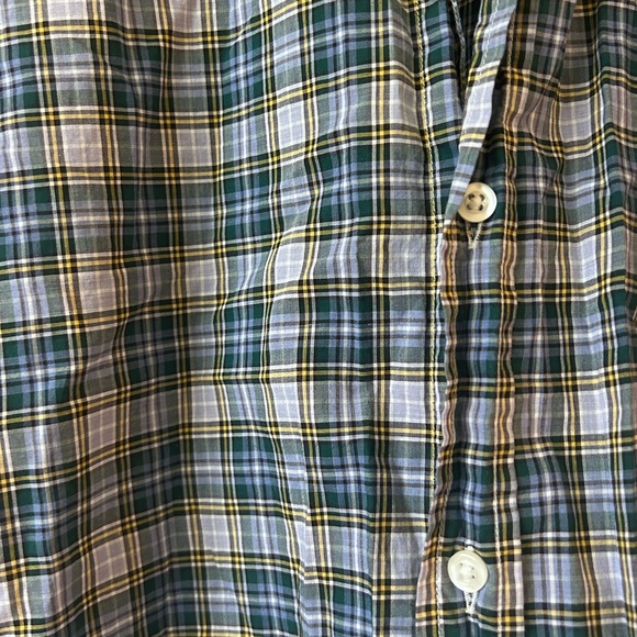 Frank & Eileen “Frank” Blue Green Yellow Plaid Shirt Medium - Picture 2 of 8